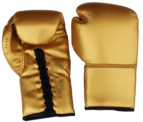 Lisaro boxhandskar av konstläder Färg: guld 25 ml med snöre