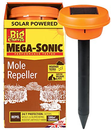 Defenders Advanced Solar mullröt (humana mullröttor, skyddar trädgård och gräsmatta, hög synsäkerhet), orange, 8,58 kg