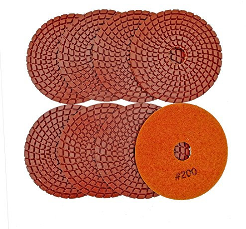 diatool 8/Set 10,2 cm Profi Diamant Flexible Polieren Pads 100 mm Keramik/Fliesen Schleifscheiben Premium Qualität Schruppscheibe