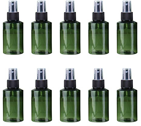 Asudaro 10 * 50ml/ 100ml/150ml/ 200ml Botella De Plástico Mini Botella De Spray De Plástico Contenedor De Cosméticos Botella Vacía Botella De Perfume De Plástico Recargable Atomizador Bomba De Viaje