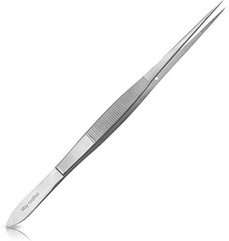 May – Pinzas técnicas – Punta recta y fina – 20 cm de largo – Pinzas de construcción – Pinzas de electricista – Pinzas industriales – Acero inoxidable