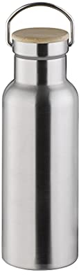 APS 66905 Hochwertige langlebige Edelstahl Isolierflasche/Trinkflasche mit 500 ml inkl. Tragebügel und Ersatzdichtung/auslaufsichere doppelwandige Getränkeflasche für Kinder, Freizeit & Erwachsene