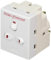 Mr.Gadget Solutions 3 Way Adaptor 3 Pin Mains Socket 13 Amp Double Household Multi Plug Adapter UK