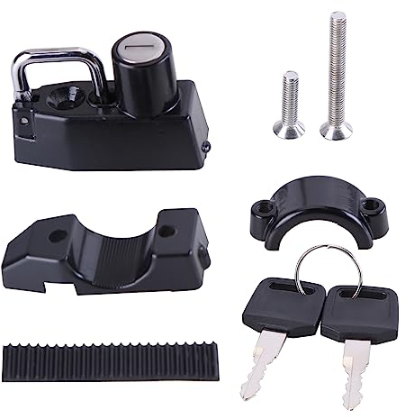 Cadenas Casque Antivol Scooter, Crochet Antivol pour Casque De Véhicule électrique, Serrure à Crochet en Alliage D'aluminium Avant De Voiture à Batterie Fixe pour Véhicules électriques, Scooters