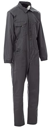Tuta Lavoro Taglie Forti Uomo Cotone Sanforizzato Meccanico Fino 6XL Alta Resistenza (4XL, GRIGIO)