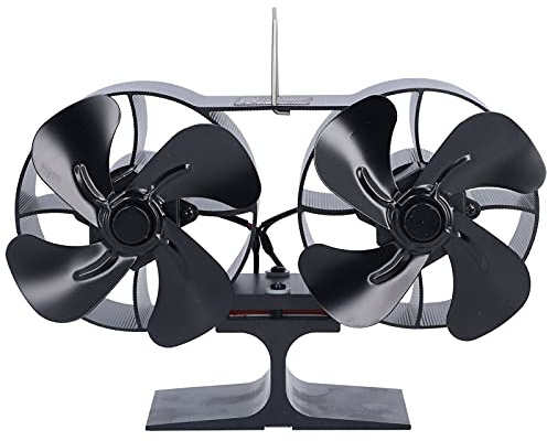 Ventilateur de poêle à bois à entraînement thermodynamique, ventilateur de cheminée à bois à 8 pales à économie d'énergie thermodynamique circulant l'air chauffé adapté au bois/brûleur à bûches/chemin