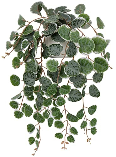 Hollyone Trailing Artificial Plants Decorative Fake Potted Plants, String of Hearts Plants Indoors Outdoors, Faux Trailing Plants Greenery for Home, Wall, Living Room, Bedroom, Office Decor