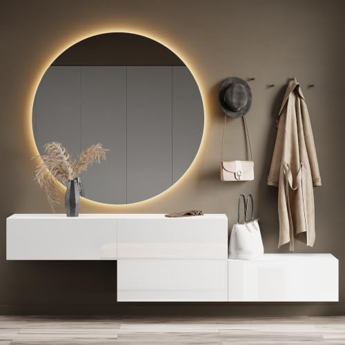 Planetmöbel Flur Möbel Garderobe 2X 160 cm Hängeschrank | Kompaktgarderobe, Garderobenschrank schmal mit Klappe, Dielenschrank mit Stauraum, Wandgarderobe hängend / stehend