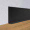 Plinthe souple en PVC, 100 x 12 mm, bande de sol autocollante et flexible, transition murale, pour cuisine et salle de bain, noir, 12 m x 10 cm