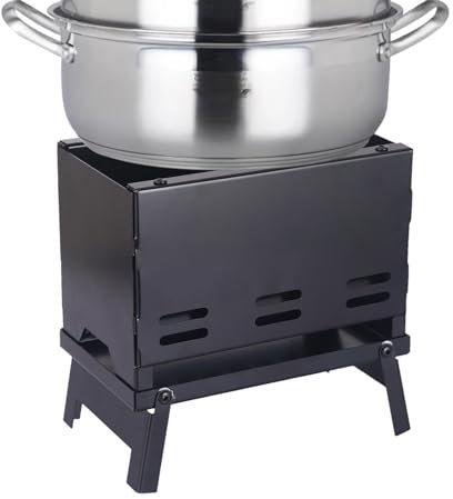 Holdes Barbecue portatile da esterno, griglia portatile a carbonella – barbecue rimovibile per esterni, barbecue a carbonella – versatile da campeggio, barbecue a carbonella da tavolo per giardino