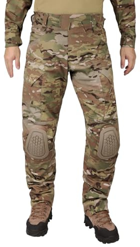 KRYDEX GEAR Tactical G4 Pantalon de combat avec genouillères pour homme, mc, L