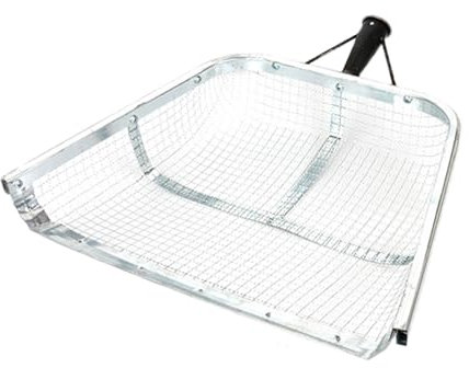 Pelle tamis à sable, pelle tamis de terre, tamis en acier inoxydable, pelle tamis de jardin, pelle tamis de ferme, pelle à tamis de récolte, outil de tamis de sol, outil de tamis de sable, pelle tamis