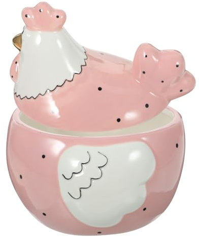 TINEASUR Boîte à Bijoux en Céramique Forme Poule Style Américain Créative et Adorable pour Rangement Bijoux et Décoration, Saint-valentin ou Anniversaire Couleur Aléatoire