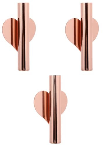 PRETYZOOM 3st Wandblumenarrangement Nordische Vase Dekorative Blumenvase Blumenknospenvase Getrocknete Blumenvase Halter Für Getrocknete Blumen Blumenrohrvase Mini-wandvase Eisen Rose Gold