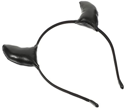 SOIMISS Dämon Horn Stirnband Teufel Haarschmuck Cosplay Cosplay-Stirnbänder halloween haarreifen halloween haarschmuck en-Stirnbänder aus Teufelshorn Leder Black