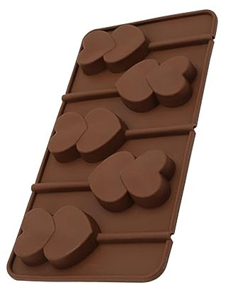 DIYEAH Moule à Chocolat en Silicone de Cœur pour DIY Moule de Sucette à 40° à 230° pour Gâteaux et Bonbons 1 Pièce