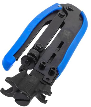 KONTONTY Pinza A Pressare Per Crimpatrice Cavi Coassiali Utensile Professionale Compressione Cavi Crimpatrice Multiuso Per Connettori F Video Rete