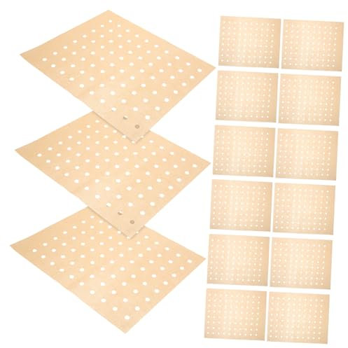 Alipis 100 Feuilles De Papier Cuisson Antiadhésif Pour Friteuse À Air Papier Sulfurisé Facile À Nettoyer Et Sans Graisse Idéal Pour Les Biscuits Pâtisseries Et Autres