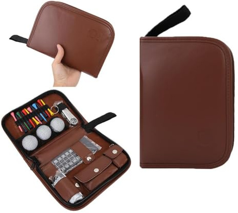 Hominas Golf Bag Strumento Kit, Kit di Attrezzi da Golf Sport Esterno di Pelle Golfista Accessori da Golf
