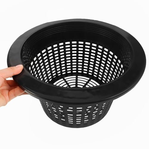 BESTonZON 12-Inch Hydroponic Mesh Net Pot - Reusable Plastic Garden Basket for Aquatic Plants, Slotted Hydroponic Pots for Indoor and Outdoor Growing Lily and Nursery Supplies