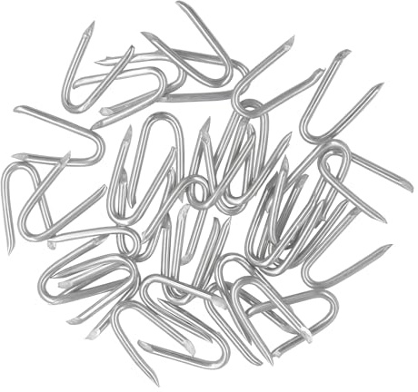 150 Pcs Galvanised U Nails for Fencing, U Shaped Nails, Steel Chicken Wire Fencing, Netting Staples, Fence for Wire Mesh Woven Fencing Garden Mesh Fasteners Nails