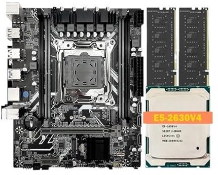 Placa Base for Juegos X99 con Xeon E5 2630 V4 y DDR4 8Gx2 de 2133 MHz, Doble Canal, RAM M.2 NVME for PC de Escritorio(Motherboard+CPU+RAM)