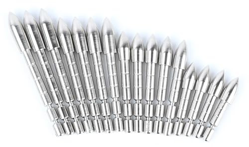 SHARROW 36 Stück Bogenschießen Einfügen Pfeilspitzen Pfeil Tipps Metall Jagdspitze Insert Broadheads 60/80/100/120 Grains Feld Punkt für ID 4.2mm Pfeilschäfte (100 Grains, OD 5.7mm)