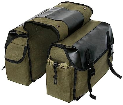 Qsvbeeqj Sacoche de vélo de 40 L pour porte-bagages arrière de vélo, porte-bagages, double coffre, sacoche de vélo