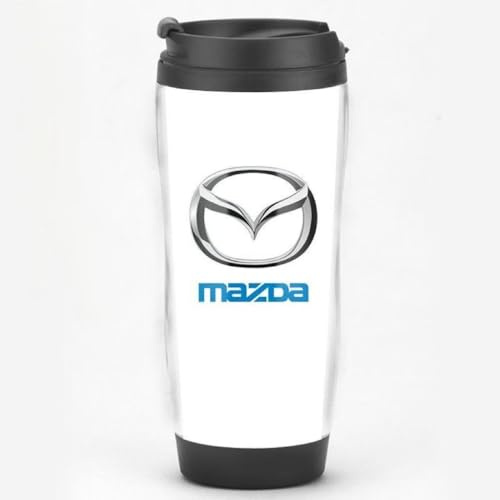 LFXLDS Mug Isotherme pour Mazda 6 Combi,avec Logo Embleme Acier Inoxydable Thermos Tasse à Café Voyage avec Couvercle Etanche Voiture Cadeau Voiture pour Hommes Femmes,White