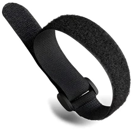 EV Hover Large Hook and Loop Strap – 18 x 1 (Pack of 2) - Durable Cable Strap for EV Hover Arm - Black - EV Charging Cable Organizer Accessory