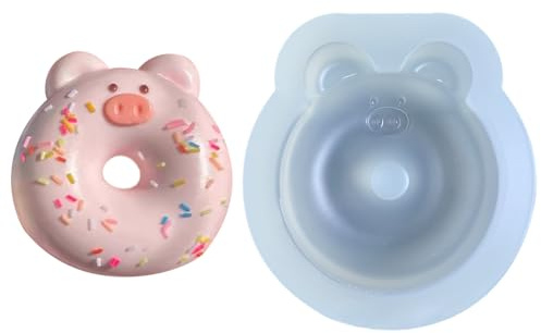 XAGMODSHN Moule en silicone de qualité alimentaire pour donuts - Moule à dessert - Accessoire de cuisine fabriqué à la main