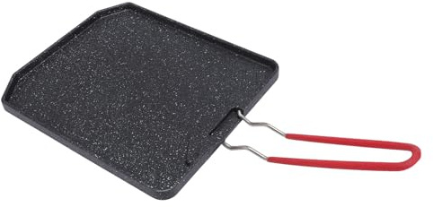 Cocoarm Plaque de Cuisson de Camping en Alliage d'aluminium, Poêle à Barbecue avec Poignée Pliante, Utilisation Multifonctionnelle, Alliage d'aluminium de qualité Supérieure, Revêtement (Type 1)