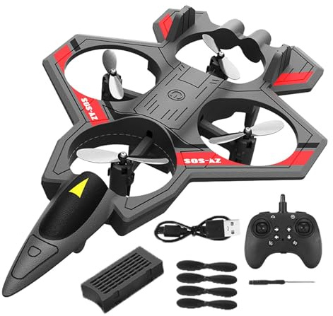 Perfeclan Avión Teledirigido con Control Remoto Modelo de Avión a Reacción Planeador de Afición Juguete Volador para Exteriores Diseño Ligero de Espuma, Bata única Negra