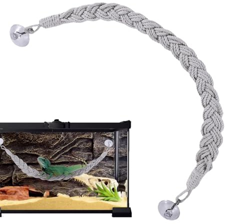 Accessori per terrari per rettili - Giocattolo per arrampicarsi con granchio da cassaforte, ponte di corda in fibra naturale e decorazione habitat, design ergonomico di lunga durata | Arricchimento