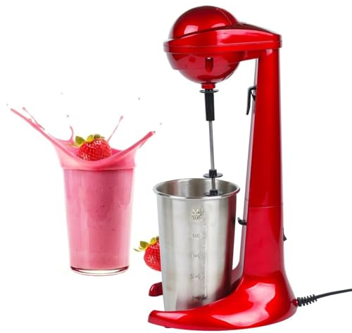 Frappè, potente montalatte da 100 W con tazza di miscelazione in acciaio inox da 500 ml per schiumare, frappè, caffè freddo, frullati proteici, frullati e pastella per pancake
