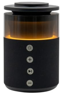 Dudùu Tube Lampada LED 3 in 1 con Cassa Bluetooth e Ricarica Wireless Qi – Luce Dimmerabile, Speaker Bluetooth 5.0, Caricatore per Smartphone, Auricolari IOS e Smartwatch, Design Moderno (Nero)