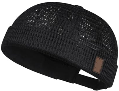 Tyiiplus Chapeau, Casquette Docker Respirante sans Visière pour Homme - Bonnet Léger en Maille pour l'Été