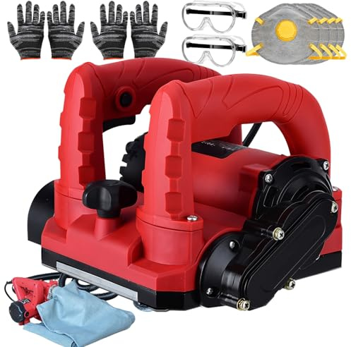 Elektrisk Väggskrapshyvel, 1600W Automatisk Hyvelmaskin med Justerbart Djup 1-4 mm, Bärväska, Hastighet 1000-4000R/min Väggspårfräs för Hemrenovering och Professionell Användning A+ Vacuum Cleaner