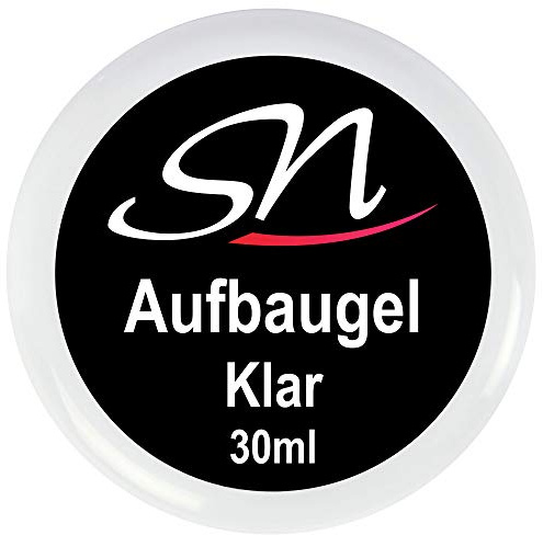 SN Nageldesign Aufbaugel für Gelnägel LED UV dickviskos klar Builder Gel clear Nägel Nagelgel 30ml