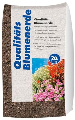 Hamann Qualitäts-Blumenerde 20 l zur dekorativen Gartengestaltung - optimale Nährstoffversorgung