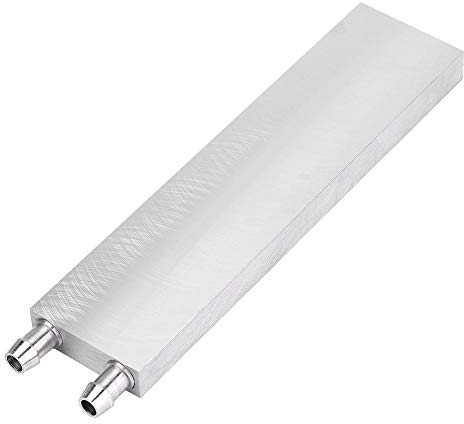 Garsent Bloque de refrigeración por agua, radiador de CPU de aluminio, bloque de refrigeración por agua, enfriador de agua líquida, sistema de disipador de calor para PC portátil (40 x 160 x 12 mm)