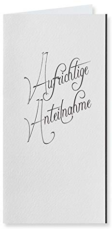 10 Trauerkarte mit Text -Aufrichtige Anteilnahme - in Silberfolie mit Trauerrand - DIN Lang 10,6 x 21 cm - passende Umschläge - Gustav Neuser