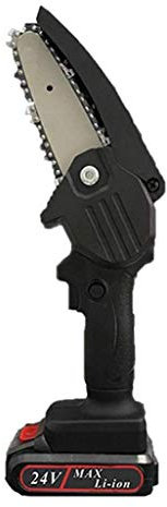 DSDD Motosierra Sierra de Cadena, Motosierra de Mano inalámbrica, Tecnología de batería de Litio Recargable Motosierra pequeña para Uso Diario Motosierra Negra