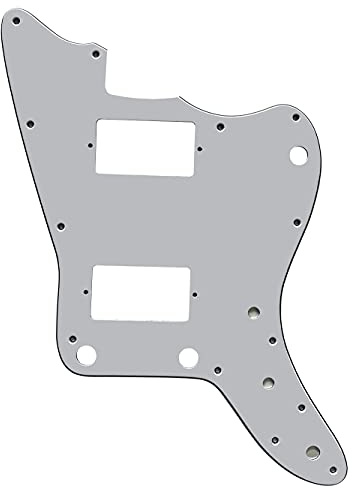 Passend für Japan Jazzmaster mit PAF Pickups Style No Rhythm Control Gitarren-Schlagbrett (3-lagig, weiß)