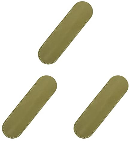 Tofficu 3stücke Eleganter Leder Stiftbeutel Handgefertigte Stift-hülle Für Füllfederhalter Und Kugelschreiber Olivgrün Große Für Büro Und Studium