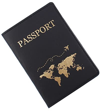vsilay Einfache Mode Reisepasshülle Weltkarte Dünn Schlank Personalisierte Reise Brieftasche Geschenk PU Leder Karte für Fall Abdeckung Unisex