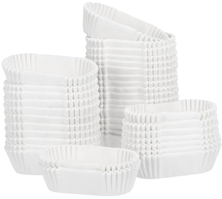 DOITOOL 1000pièces Caissettes à Gâteaux Ovales Papier Anti-graisse Pour Muffins Gâteaux Et Pains Usage Commercial Et Domestique