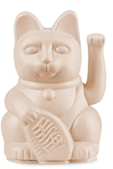 Lucky Cat Mini | Ocher - Japanische Glücksbringer Winkekatze in Ocker, 9,8 cm hoch