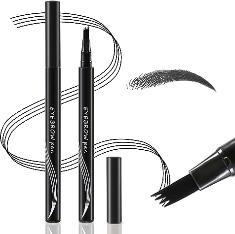 Boobeen Waterproof Eyebrow Pen-Micro Tip Eyebrow Pen, flüssiger Augenbrauen-Gabelstift, erzeugt natürliche 3D-Augenbrauenhaare, lang anhaltend