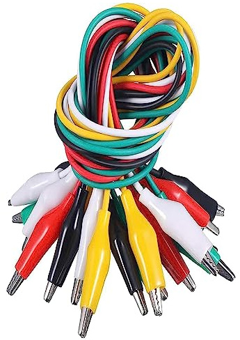Lot de 10 pinces crocodile, petites pinces crocodile, câbles de test pour multimètre électrique, pinces crocodiles pour multimètres, petites pinces crocodile, mini pinces crocodiles